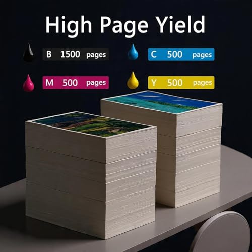 Image of Compatible Ink Cartridges for HP Deskjet 685 XL, 4-Pack (Black, Cyan, Magenta, Yellow), High Yield Use for : HP: 4615, Deskjet 4625, Deskjet 6525, Deskjet 5525, Deskjet 3525, Deskjet