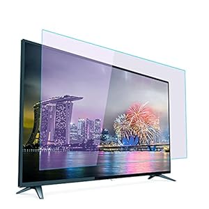 JHZDX 55 Inch TV Anti-Blue Light Eye Protection Film, LCD TV Screen Protector Anti-Smashing/Anti-Glare/Anti Scratch Film for Sharp, Sony, Samsung, LG,55" 1221 * 689 without bezel