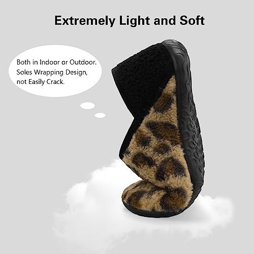 Image of Spesoul Fuzzy House Slippers for Women Men Indoor Closed Back Lightweight Cozy Faux Furry Lining Barefoot House Shoes Slipper Socks for Bedroom Home Office Yoga Outdoor Walking Shoes