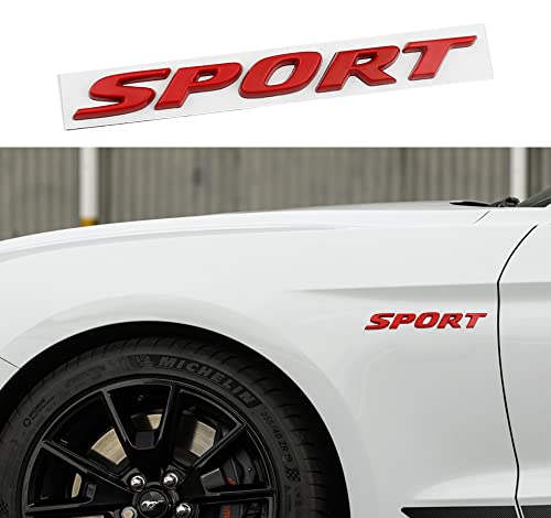 Emblème sport rouge ABS pour coffre compatible Honda CR-V et Civic