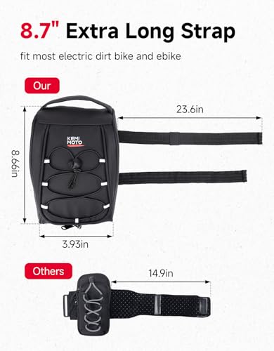 Image of KEMIMOTO Dirt Bike Frame Bag, Waterproof Front Battery Bag Fits for Sur-Ron | Storage Pouch for Light Bee X, S X160, X260 Soleil 01 E-Ride Pro SS /S ridstar q20 Talaria E-Bike,Dual Sport 2.5L Red