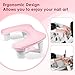 Arm Rest for Nails Tech - U-shaped Manicure Nail Hand Rest Pillow Cushion, Big Microfiber Leather Nail Arm Rest Stand for Acrylic Nail Art Tech (Pink)