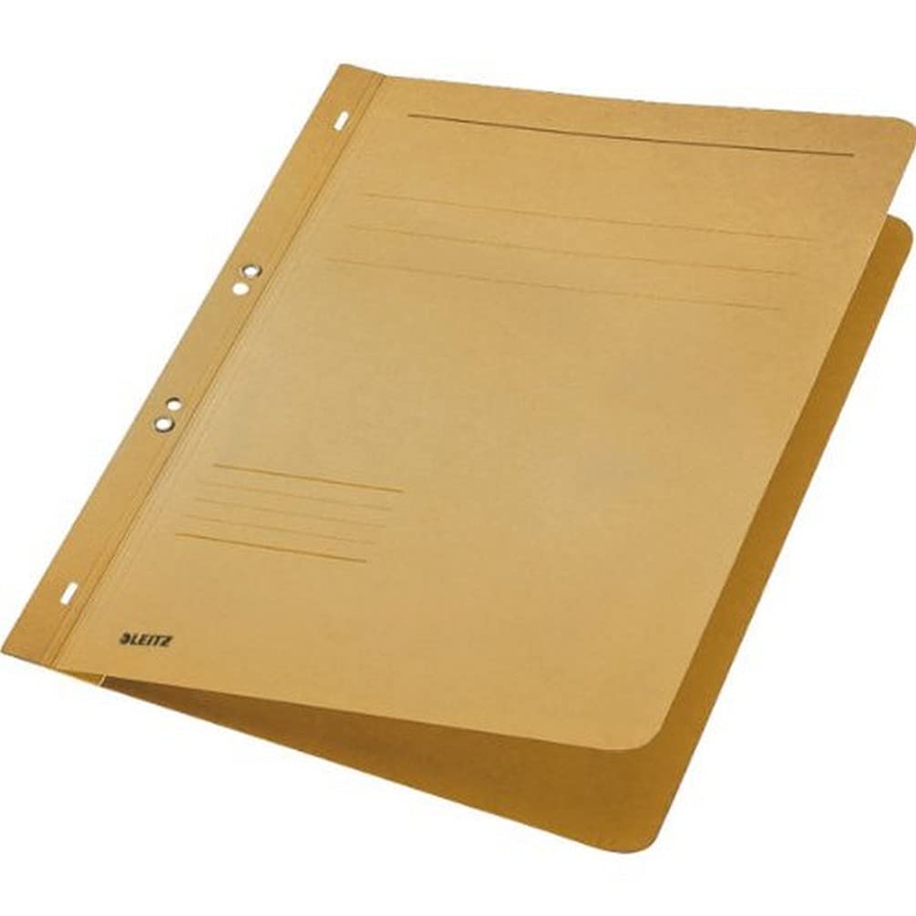 Esselte Leitz Hole Punched Folders 1/1 Front Cover A4 KFM.- or Office Binding Manila Cardboard Chamois