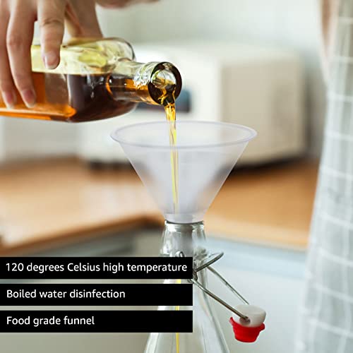 60 Piece Small Clear Funnels Set - 2.5\" Wide, Bulk Plastic Funnels for Bottles, Lab, Oil & More - Thumbnail 5