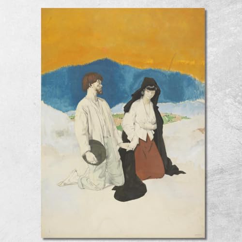 Toile Fine Art William Orpen Étude pour le mariage occidental Tableau Encadré wrp32 - 2