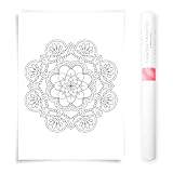 Generisch Florales Mandala Poster zum Ausmalen 50x70cm – 