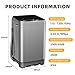 BORCOLO Portable Washing Machine, 17.7lbs Full-Automatic Small Washing Machine for Apartment, 10 Wash Programs with Drain Hose Dorm Size Portable Washer for RV, Home, College, Grey
