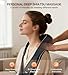 Nackenmassagegerät mit Wärme, Shiatsu Massagegerät für Nacken Rücken Schulter, mit Netz- & Auto-Adapter, Vatertagsgeschenk für Papa Männer Frauen, Zuhause Büro