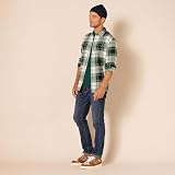 Amazon Essentials Męskie Jeansy slim fit, Ciemny sprany, 36W / 28L