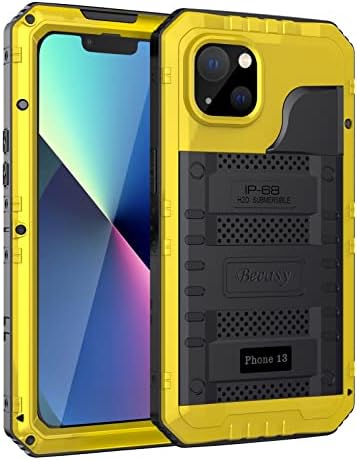 Beeasy for iPhone 12 Pro Max Case Waterproof Heavy Duty Shockproof Tough Metal Armour Cover Dustproof Built-in Screen Protector, 360 Full Body Military Protective Rugged Case for 12 Pro Max 6.7"