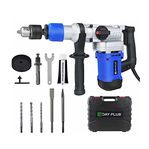 Abbruchhammer Betonhammer Bohrhammer 6J Schlagkraft 1500W Leistung SDS inkl. Spitz- und Flachmeißel und Koffer