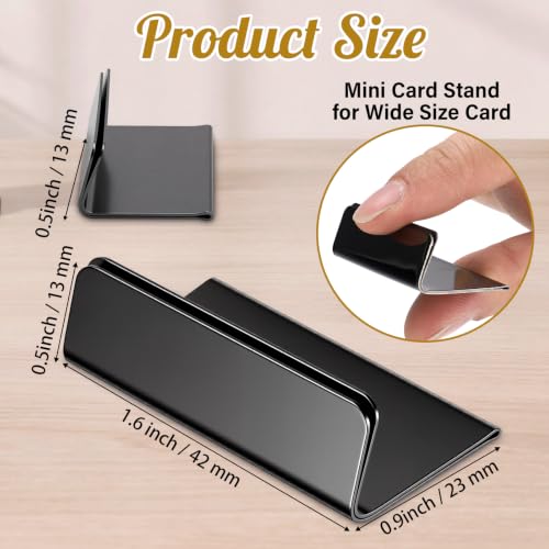 Image of 30 Pcs Table Number Holders Black Glossy Finish | Metal Place Card Stands for Weddings Parties, Display Price Tags Food Signs, Restaurants Events, 1.6 inchx0.5 inchx0.6 inch