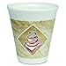 Dart 12X16G Café G Foam Hot/Cold Cups, 12oz, White w/Brown & Red (Case of 1000)
