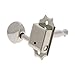 Grover 133N Vintage Deluxe Guitar Tuners, Tuning Machines Set 3+3 15:1 Nickel Tuning Keys with Tonebird Dunlop Polish Cloth Bundle Tuner Heads with Metal Button