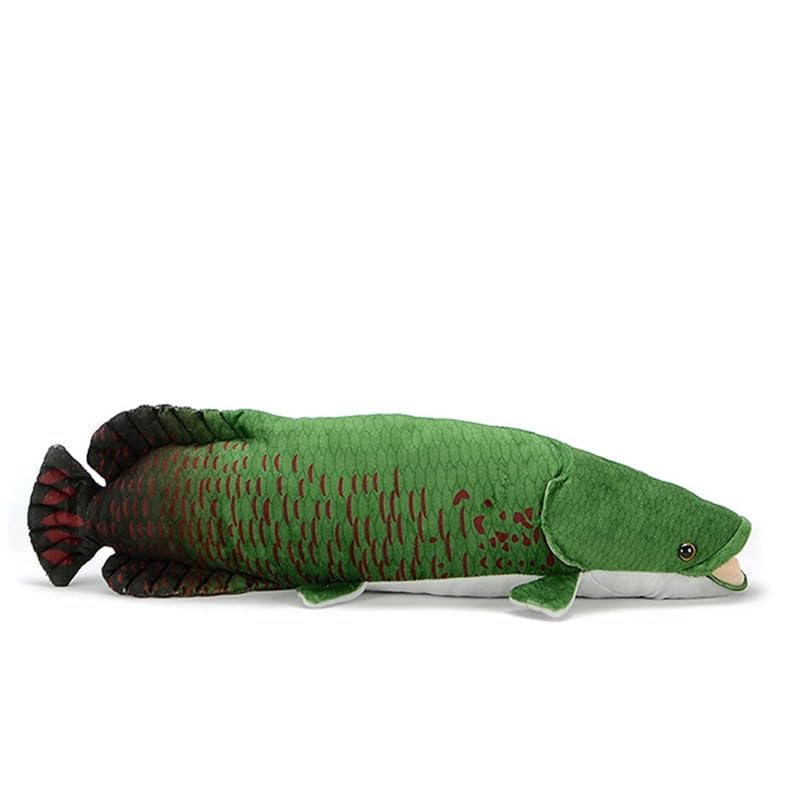 PuffPurrs Arapaima Plush, Lifelike Arapaima Gigas Fish Stuffed Toy, Soft Green 18 Inch Fish Plushie - Image 4