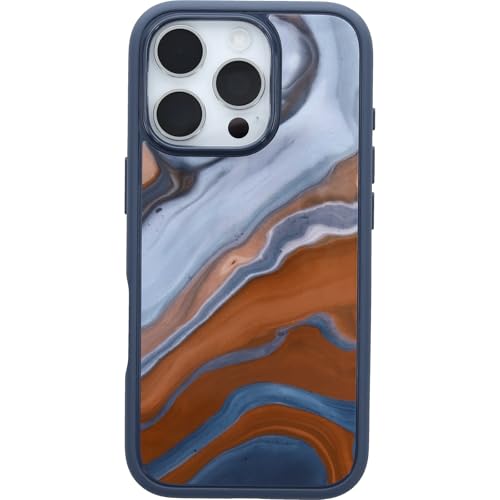 Image of OtterBox iPhone 16 Pro Symmetry Series Case - High Desert Marble - Ultra-Thin, Sleek iPhone Case, Protective iPhone Case with Blue, Gray & Brown Marble Design | OtterBox