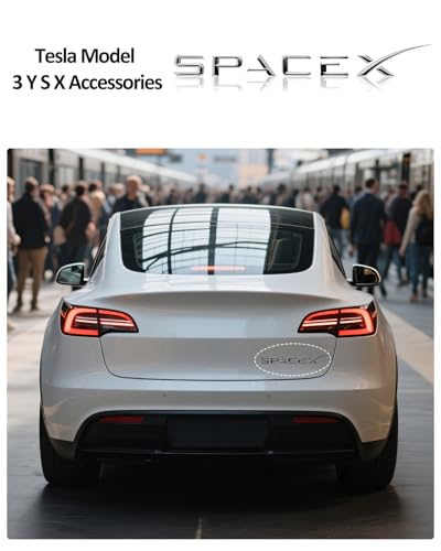 Image of 2025 Space Metal Letters for Tesla Tailgate Letters Emblems Model 3 Y S X Accessories Space Emblem Sticker Tesla Metal Raised Tailgate Letters Silver