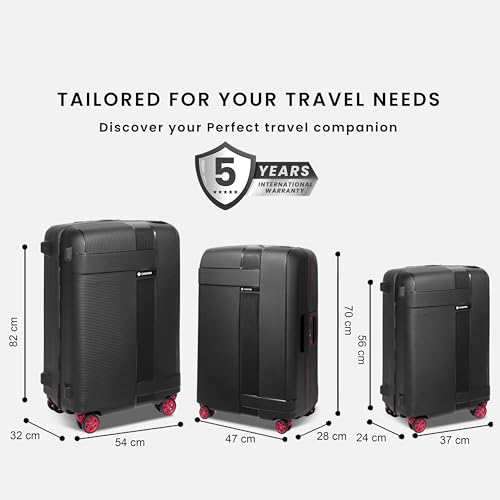 Image of Carlton Vault | Cabin Trolley Bag, 55 Cm Small Hardsided Luggage | 8 Wheels, TSA Lock | Polypropylene | Premium Suitcase for Travel | 5 Year International Warranty | Grey