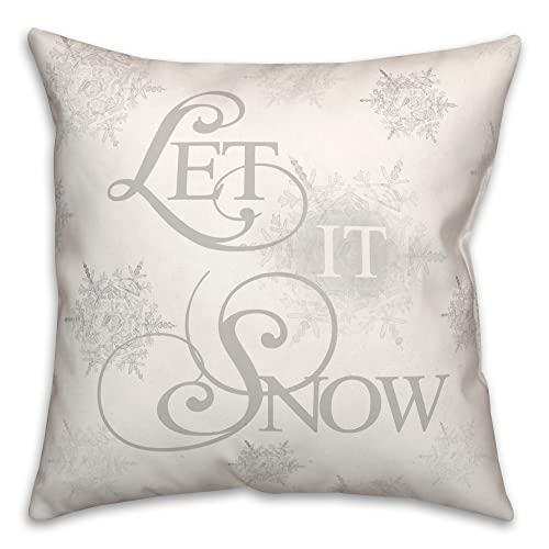 Creative Products Let It Snowflakes Throw Pillow | Decorative Pillows