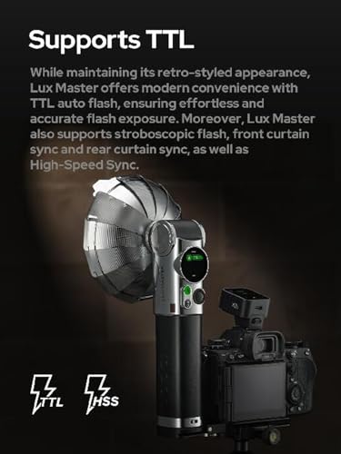 Ficha técnica Godox Lux Master Retro TTL HSS Flash de cámara pantalla táctil sincronización inalámbrica batería integrada sistema X inalámbrico de 2.4 G compatible - Fernando Cortés