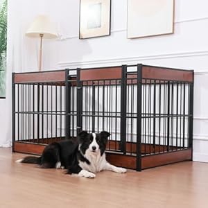 Dog Playpen, 31.5″ Height Dog Pen Indoor, Heavy Duty, Safe and Sturdy, Furniture Style Puppy Pen