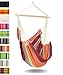 AMAZONAS - XL Hängesessel Brasil | Hängesessel ohne Gestell mit großer Sitzfläche, handgefertigt in Brasilien | Belastbar bis 150 kg; Sitzfläche 1,6m x 1,3m; Stablänge 1,1m | Farbe: Acerola