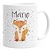 Produktbild SpecialMe® Namenstasse personalisierte Kaffee-Tasse mit Namen Fuchs Motiv persönliche Geschenke weiß Keramik-Tasse