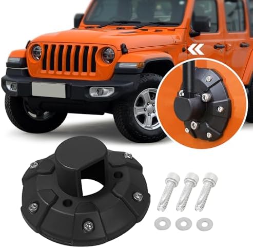 Radio Antenna Base Cover For Jeep Wrangler JK JL JLU JT ABS - Foto 9