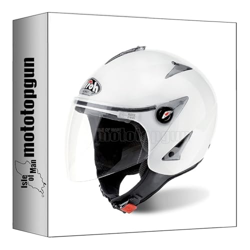 Casque moto jet Airoh JT14 blanc pour rouler en ville avec style