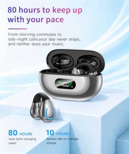 Boytond Ultra Open Ear Earbuds,Clip On Headphones Comfort for All Day Wear - image 8