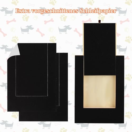 Kratzbrett für Hunde mit Leckerlibox 35x25x3cm, Scratch Pad für Nägel, Stressfreies Haustier Nagelfeilenbrett, Alternative Krallenschleifer für Hunde Nagelpflege