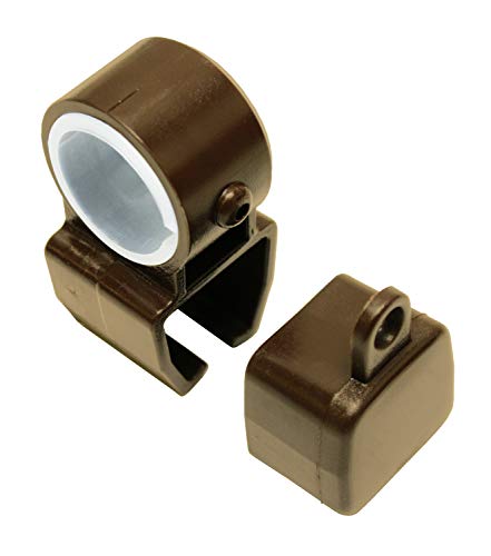 Gardinia Support pour Embouts ER U-Rail en Bronze, 2 Jeux, Plastique, Non Applicable
