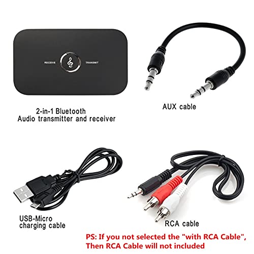 Bluetooth 5.0 Audio Receiver Transmitter 2 IN 1 RCA 3.5MM 3.5 AUX Jack USB Stereo Music Wireless Adapters For TV Car PC_voghion.com