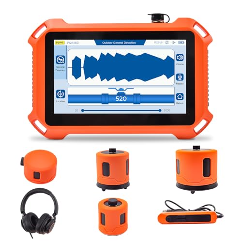 PQWT PQ125D Indoor&Outdoor Underground Water Leak Detector, Wall & Ground Water Pipe Leak Detection Measurement Depth 19.68ft/6m