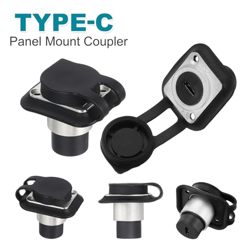 MECCANIXITY 2Pcs Panel Mount Coupler USB C D-Type miniatura 3