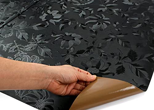 Roserosa Peel And Stick Pvc Instant Floral Decorative Self-Adhesive Film Countertop Backsplash Olivia Black Pearl (Mg5200-8 : 1.96 Feet X 8.20 Feet) #TOP2