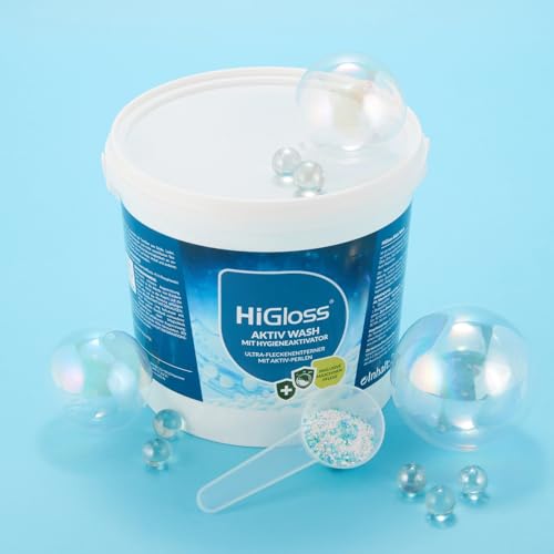 HiGloss Fleckenentferner "Active Wash" - 2,5kg, Effektiver Waschkraftverstärker, Reinigungs- & Bleichmittel, entfernt hartnäckige Flecken, für alle Textilien, inkl. Maschinenpflege – Bild 7