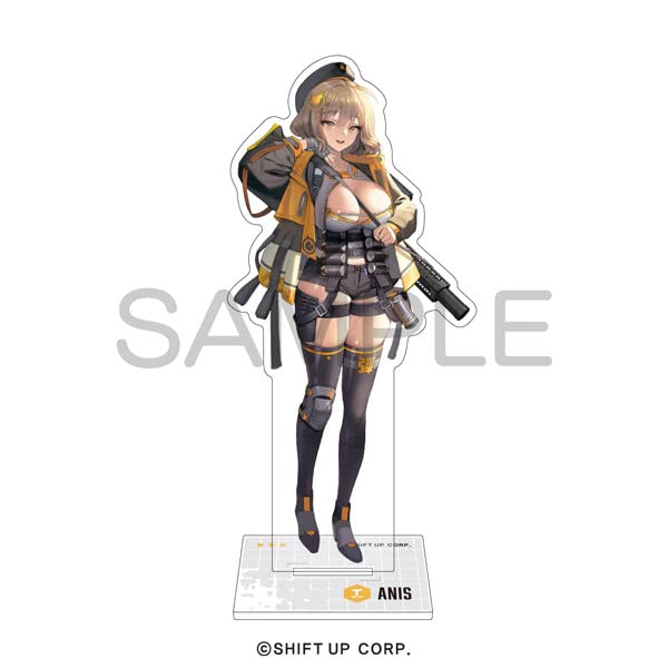 NIKKE Acrylic Stand, Anise, Approx. W1.7-4.1 x H4.7 inches (43-106 mm) x H120 mm (Acrylic)