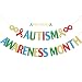FOZEE Autism Awareness Month Banner, Autism Acceptance Decoration, Love Needs No Word Decor, colorful Glitter