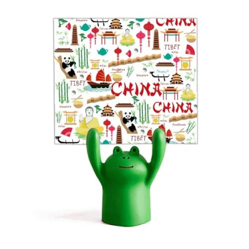 Porte-mémo panda chinois et grenouille rigolote comme idée cadeau