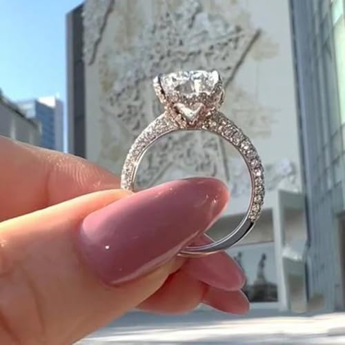 Cubic Zirconia Engagement Rings Wedding Bridal Band Promise Rings Evening Parties Anniversary Valentine's Day Gifts Eternity Bands for Women2