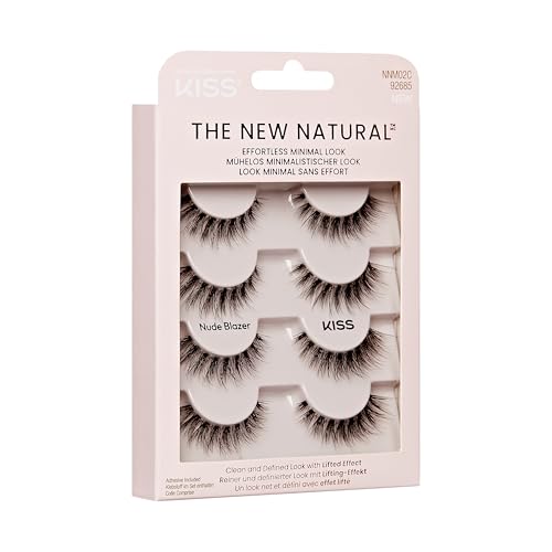 KISS The New Natural False Eyelashes Full Strip Lash Multipack 02, 4 works, Black, 4 Paar (1er Pack) - Image 2
