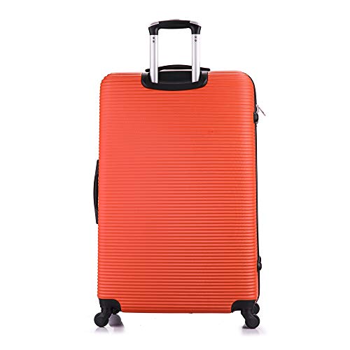 Inusa Royal 32 Inch Extra Large Hardside Spinner Luggage With Ergonomic Handles, Travel Suitcase With Four Spinner Wheels And Studs, Orange #TOP2