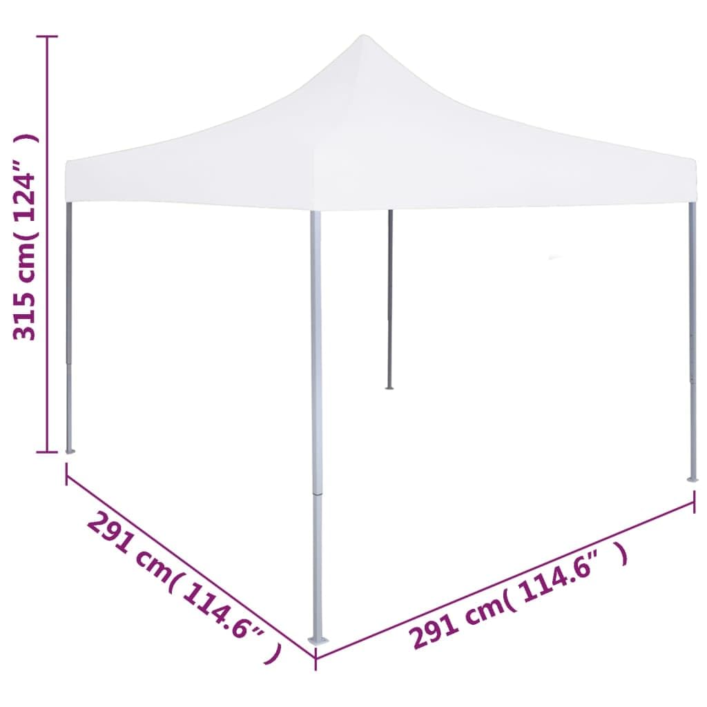 Gartenpavillon, faltbar, faltbar, für den Außenbereich, professionell, 3 x 3 m, Stahl, Weiß