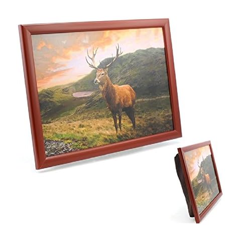 LEONARDO HOME Highland Stag Lap Tray with Lake in the Background Cover
