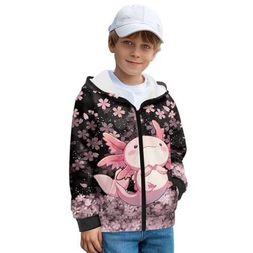 JEOCODY Kids Jackets Girls Outwear Boys Clothes Soft Tops Long Sleeve Shirts with Pockets2