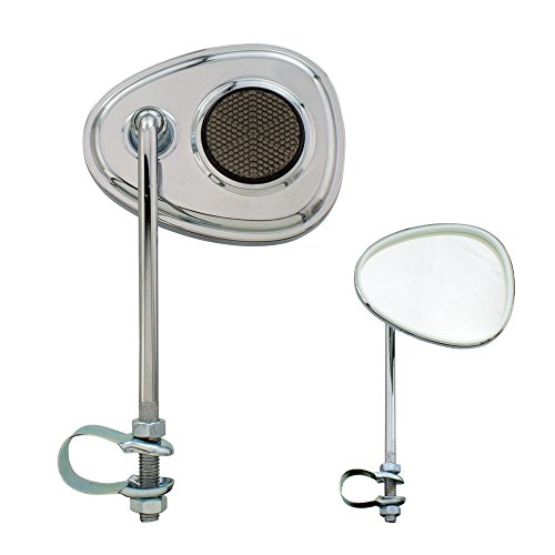 Fenix Cycles V Bicycle Mirror Chrome, Black Reflector