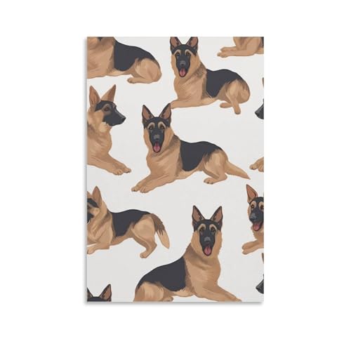 Toile berger allemand 60x90cm pour habiller un mur vide facilement