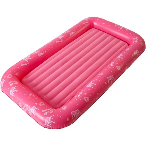 AVENLI Luftmatratze Luftbett Kinderbett rosa für 1 Kind 152x89x17,5cm aufblasbare Matratze Gästebett weiche Liegefläche mit beflockter Oberfläche...
