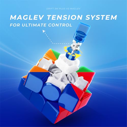 Image of Cubelelo Drift 3M Plus v2 MagLev 3x3 Speedcube with Premium Pouch & Cube Lubricant Combo | Advanced MagLev Technology for Superior Stability | Ultra-Smooth Turns | Ideal for Speedcubers, Kids & Adults